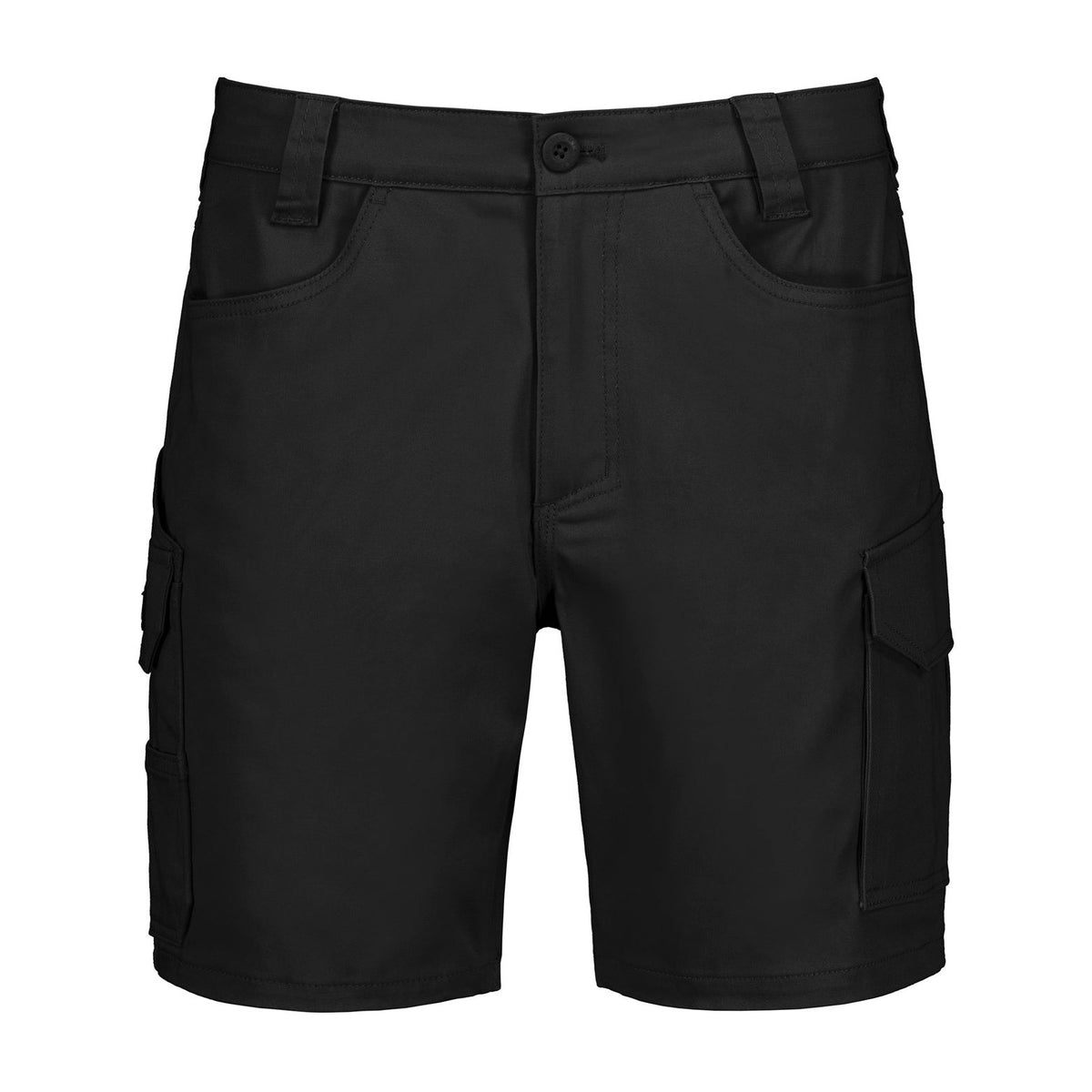 Syzmik Mens Essential Stretch Cargo Shorts ZS235 in Black