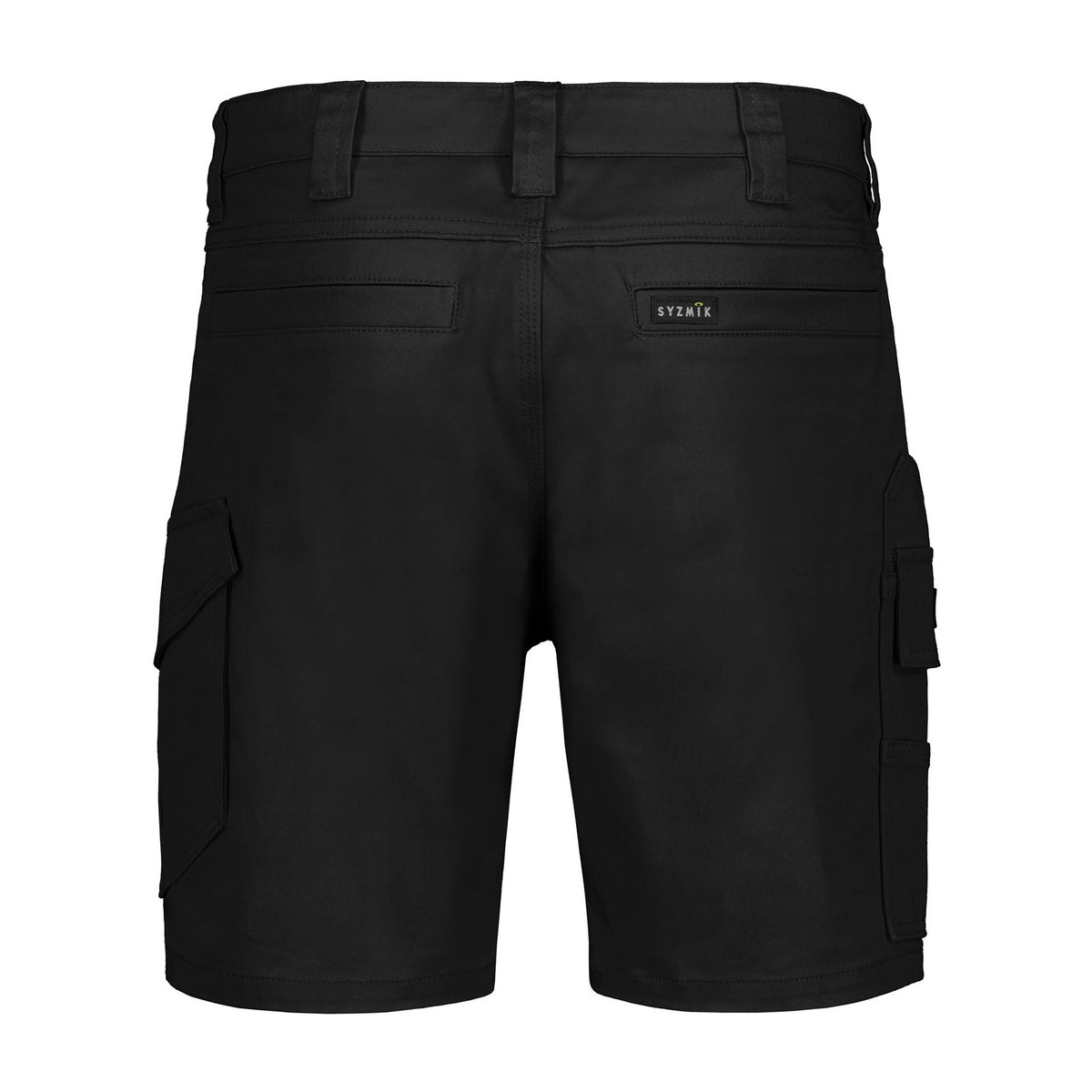 Syzmik Mens Essential Stretch Cargo Shorts ZS235 in Black