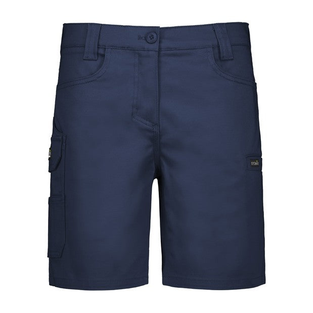 Syzmik Womens Essential Stretch Cargo Short ZS735 in Navy