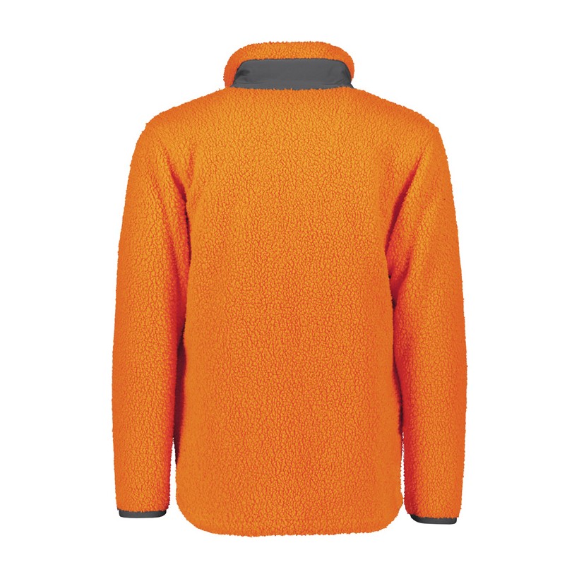 Syzmik Unisex Streetworx Full Zip Sherpa Fleece ZT285 in Orange, view 2