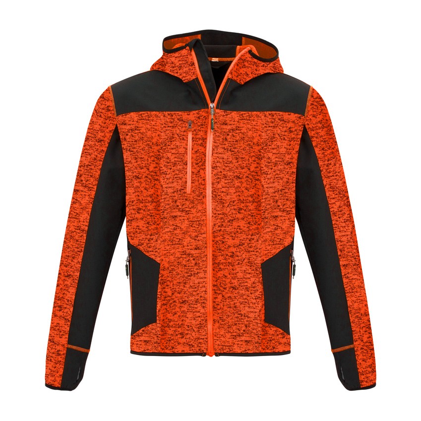Syzmik Unisex Streetworx Reinforced Knit Hoodie ZT360 in Fluoro Orange