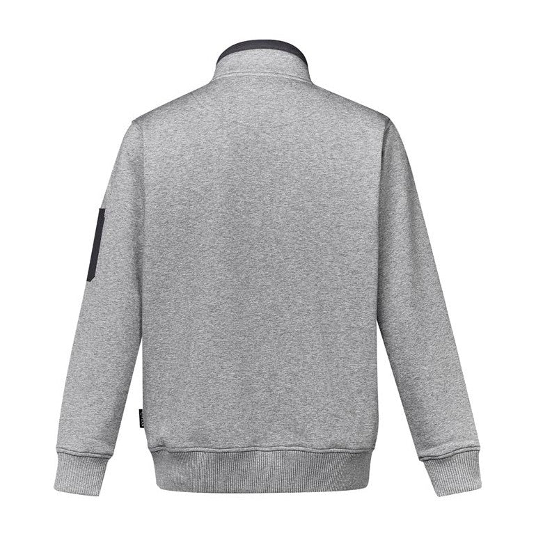 Syzmik Unisex 1/4 Brushed Fleece Pullover ZT366 in Grey Marle/Charcoal