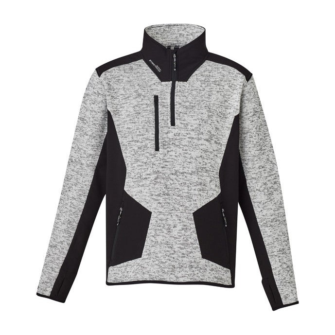 Syzmik Unisex Streetworx Reinforced Knit 1/2 Zip Pullover ZT380, worn by model