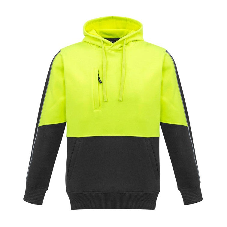 Syzmik Unisex Hi Vis Pullover Hoodie ZT484 in Yellow/Charcoal