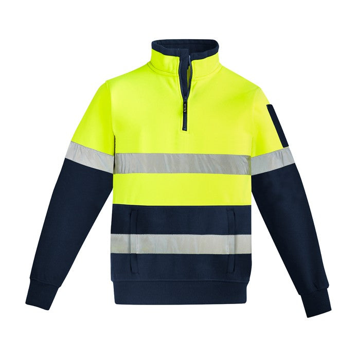 Syzmik Mens Hi Vis 1/4 Zip Pullover - Hoop Taped ZT566, worn by model
