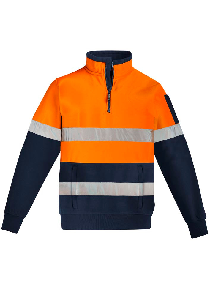 Syzmik Unisex Hi Vis 1/4 Zip Pullover - Hoop Taped ZT567 ORANGE