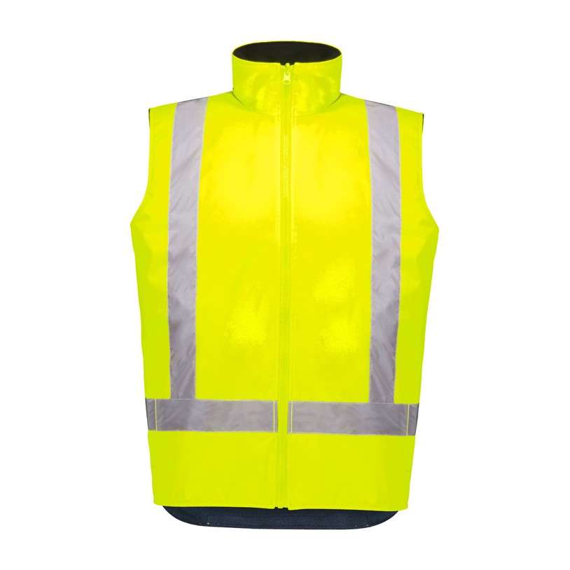 Syzmik Unisex Hi Vis Waterproof Reversible Vest ZV228 in Yellow