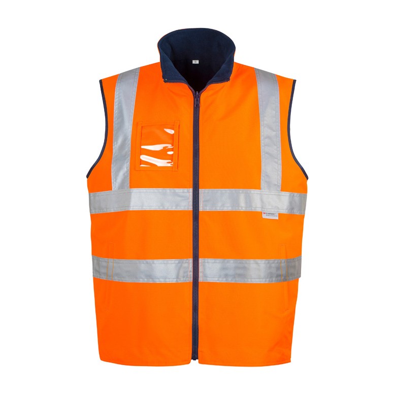 Syzmik Mens Hi Vis Lightweight Waterproof Vest ZV358 in Orange