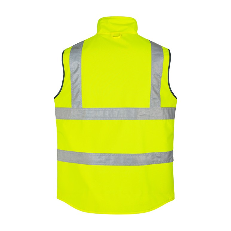 Syzmik Mens Hi Vis Lightweight Waterproof Vest ZV358 in Yellow, view 2