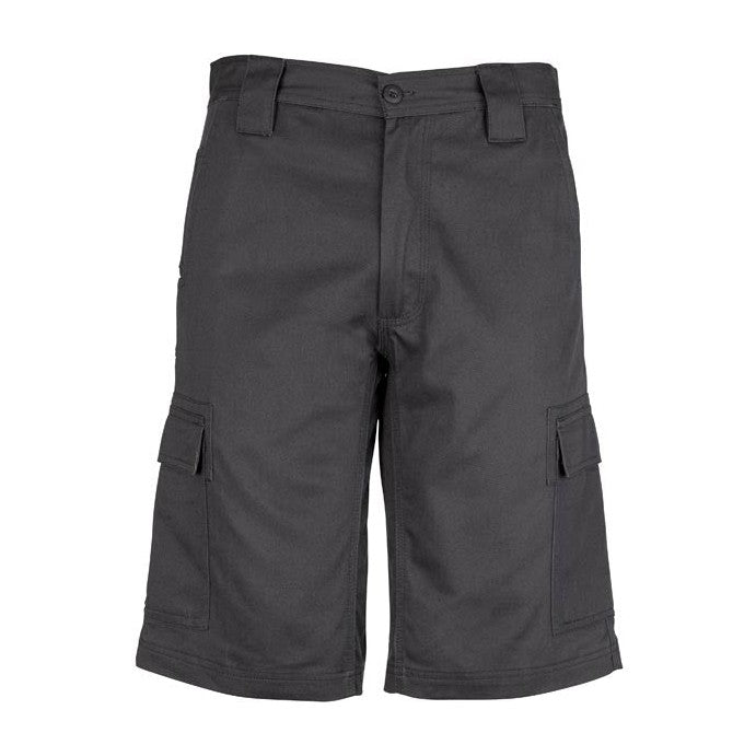 Syzmik Mens Midweight Drill Cargo Shorts ZW012 CLEARANCE in Charcoal