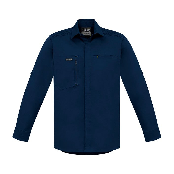 Syzmik Mens Streetworx L/S Stretch Shirt ZW350, worn by model
