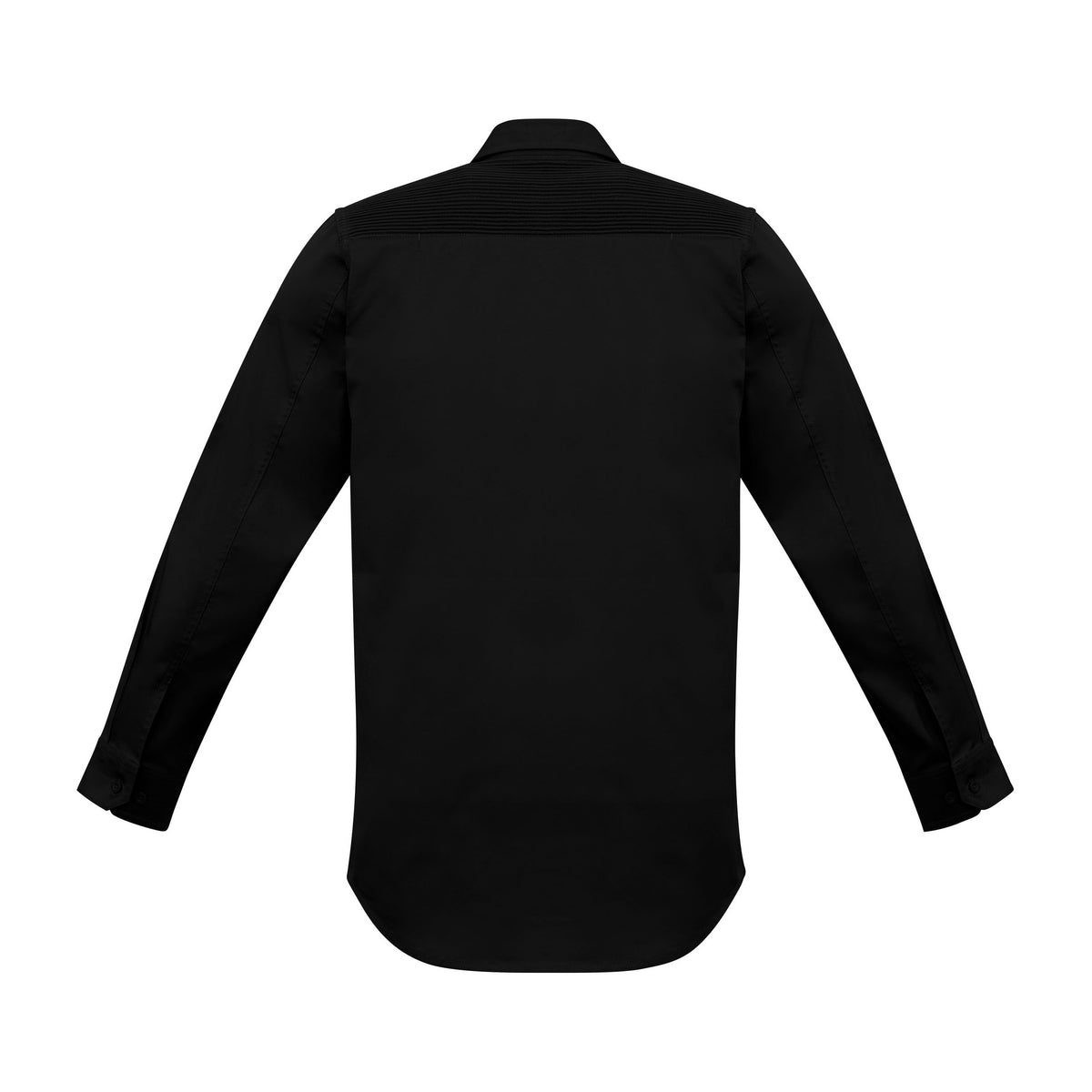 Syzmik Mens Streetworx L/S Stretch Shirt ZW350 in Black, view 2