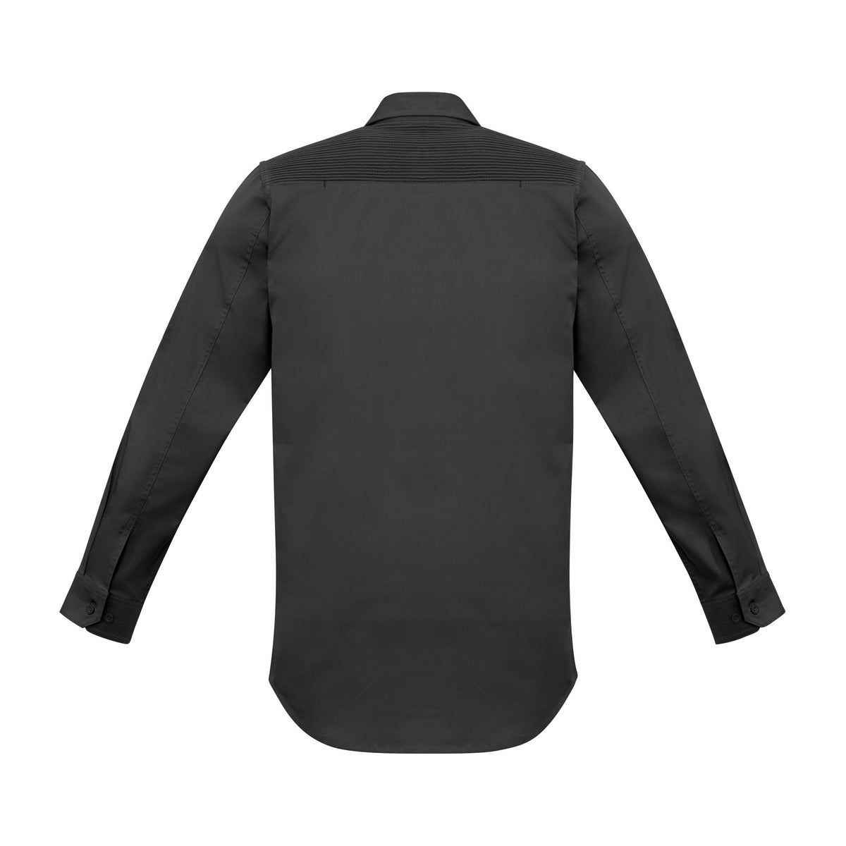 Syzmik Mens Streetworx L/S Stretch Shirt ZW350 in Charcoal, view 2