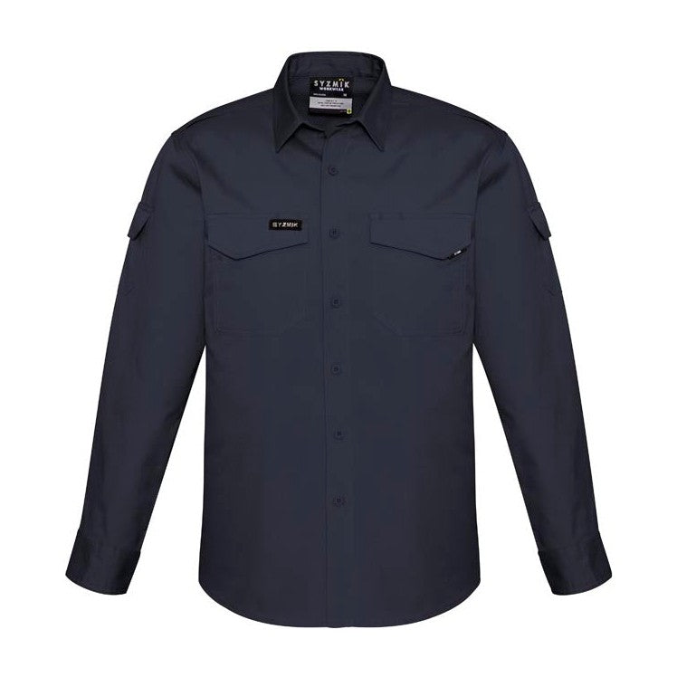 Syzmik Mens Rugged Cooling Long Sleeve Shirt ZW400 CLEARANCE in Charcoal