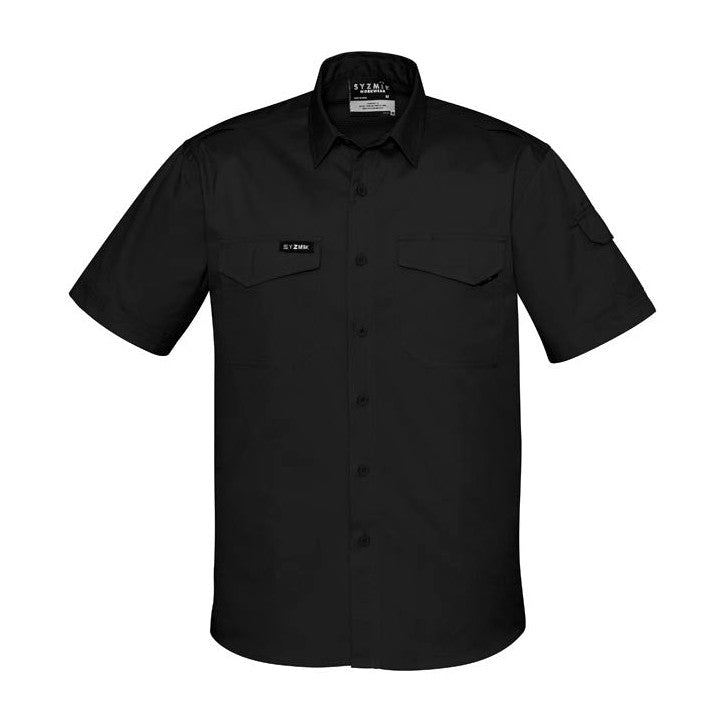 Syzmik Mens Rugged Cooling Short Sleeve Shirt ZW405 in Black