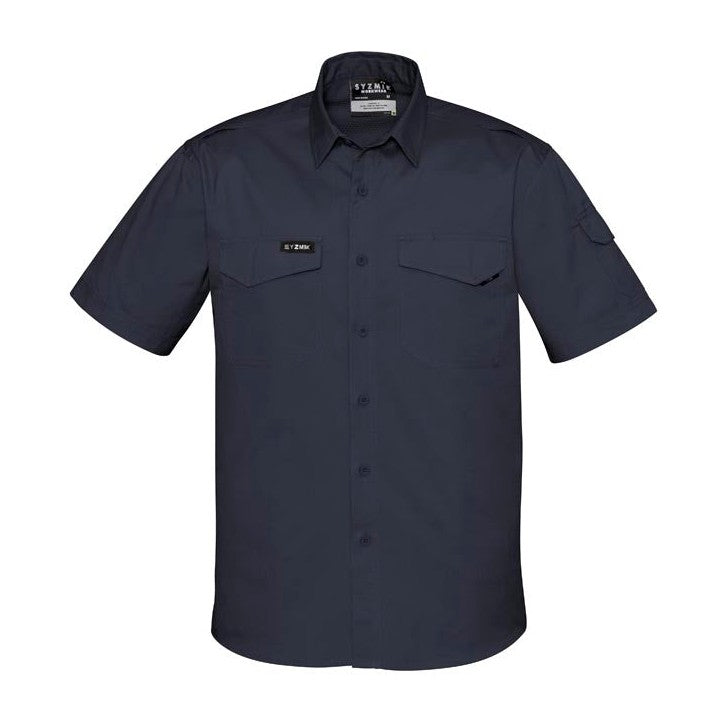 Syzmik Mens Rugged Cooling Short Sleeve Shirt ZW405 in Charcoal