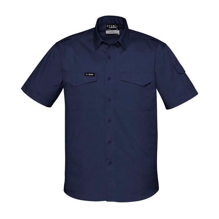 Syzmik Mens Rugged Cooling Short Sleeve Shirt ZW405 NAVY CLEARANCE in Navy
