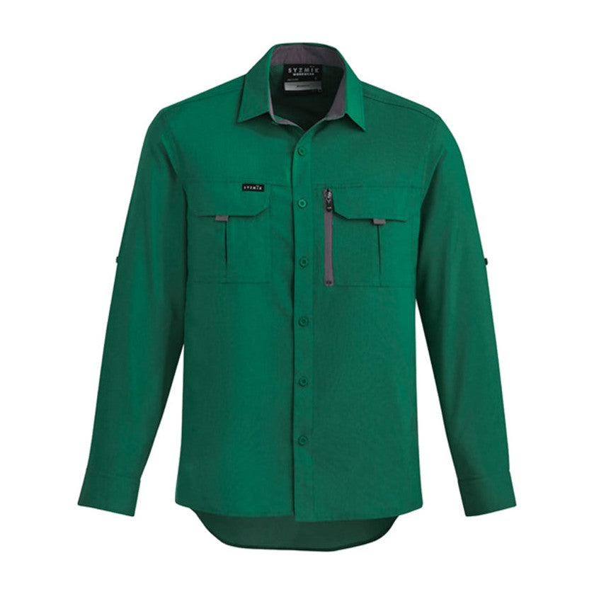 Syzmik Mens Outdoor L/S Shirt ZW460 in Green
