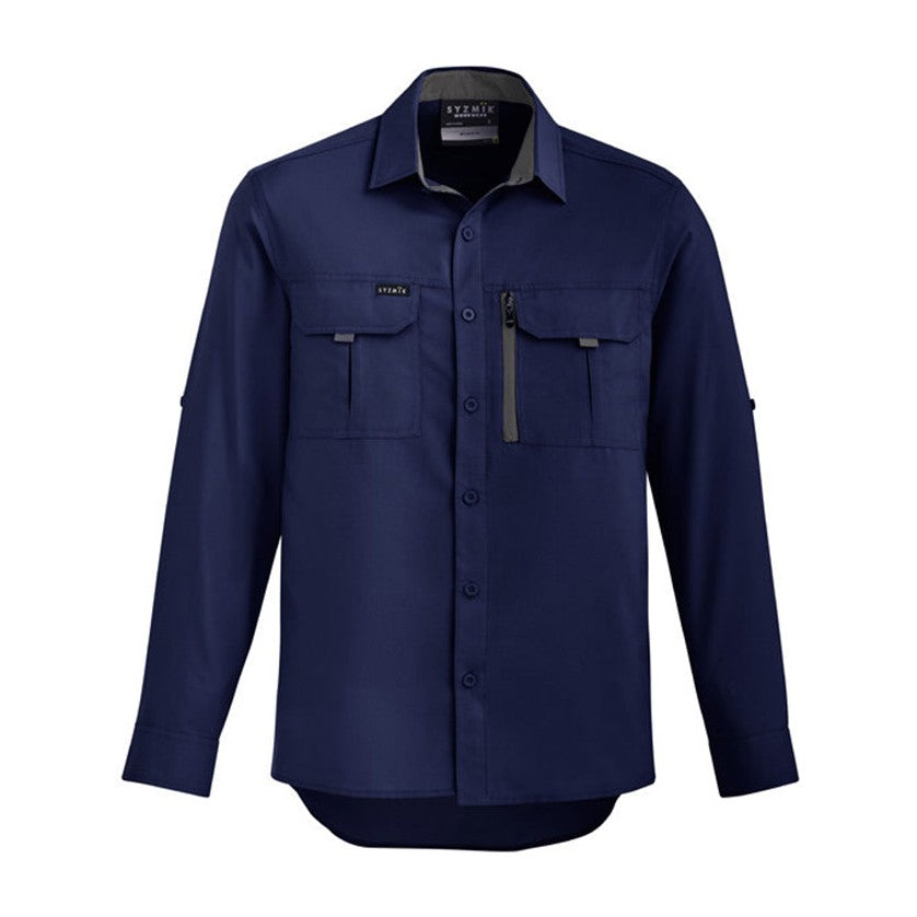 Syzmik Mens Outdoor L/S Shirt ZW460 in Navy
