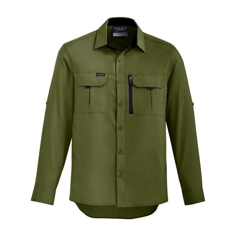Syzmik Mens Outdoor L/S Shirt ZW460 in Army