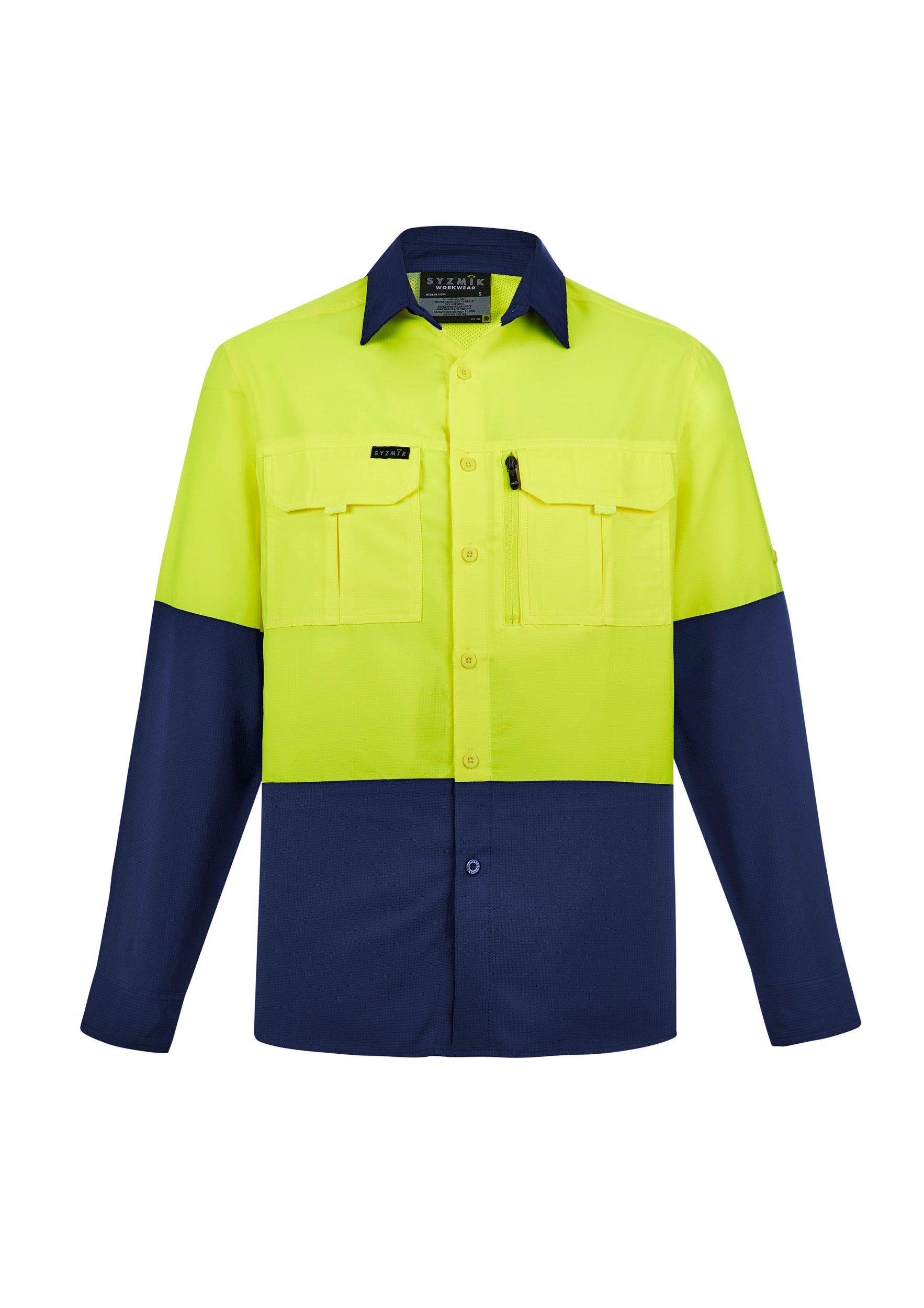 Syzmik Mens Hi Vis Outdoor Long Sleeve Shirt ZW468