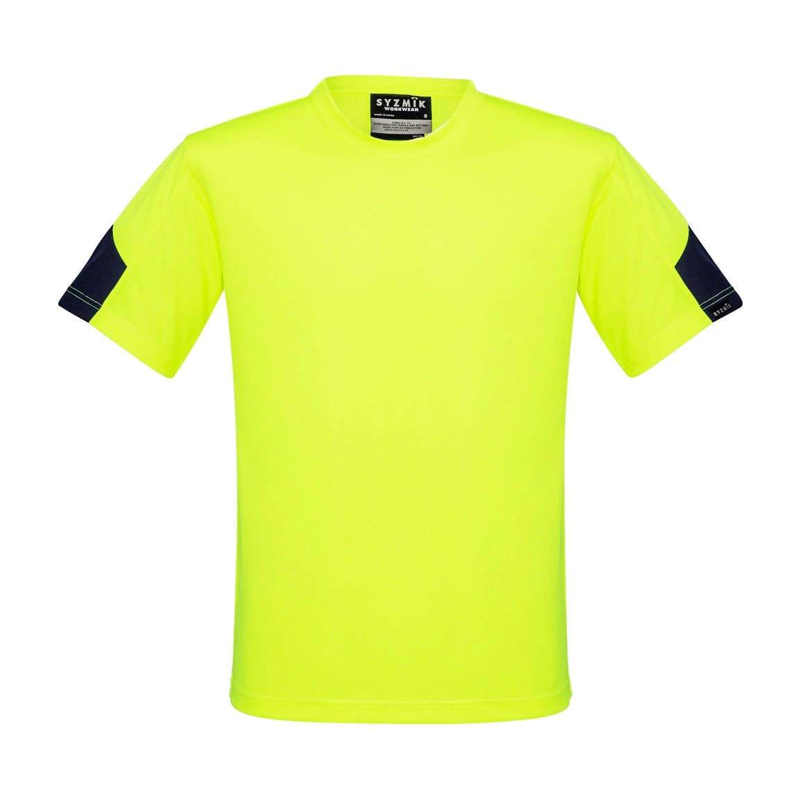 Syzmik Mens Hi Vis Squad Tee ZW505 CLEARANCE in Yellow/Navy