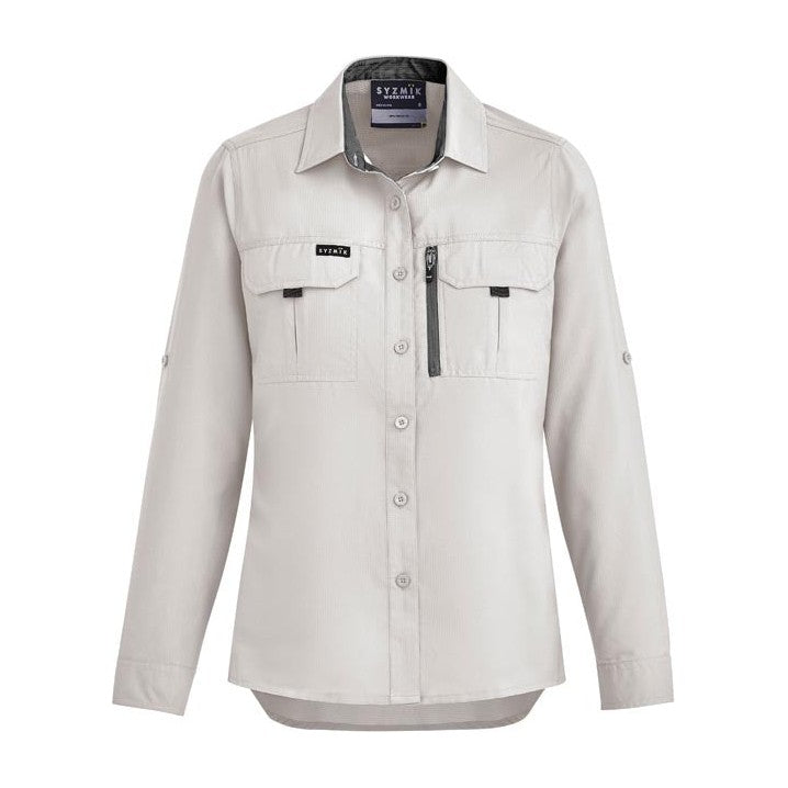 Syzmik Womens Outdoor Long Sleeve Shirt ZW760 in Natural