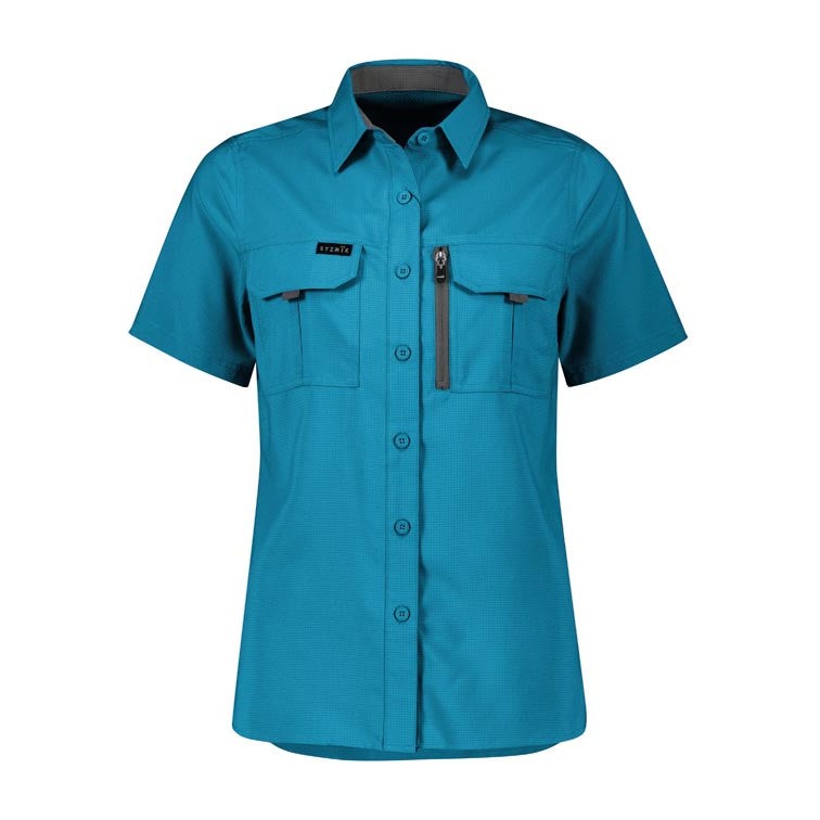 Syzmik Womens Outdoor Short Sleeve Shirt ZW765 in Diesel