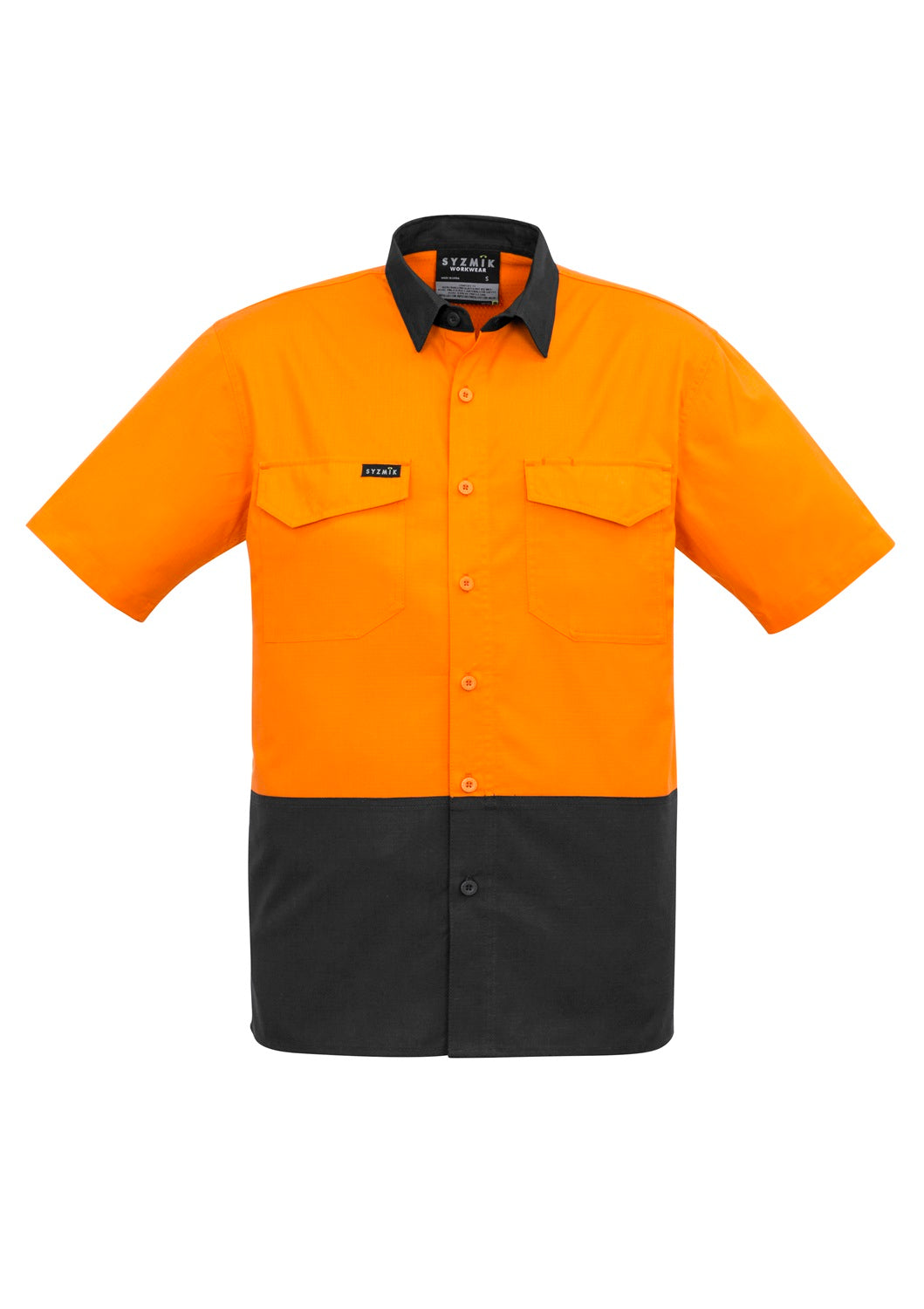 Syzmik Mens Rugged Cooling Hi Vis Short Sleeve Shirt ZW815 CLEARANCE