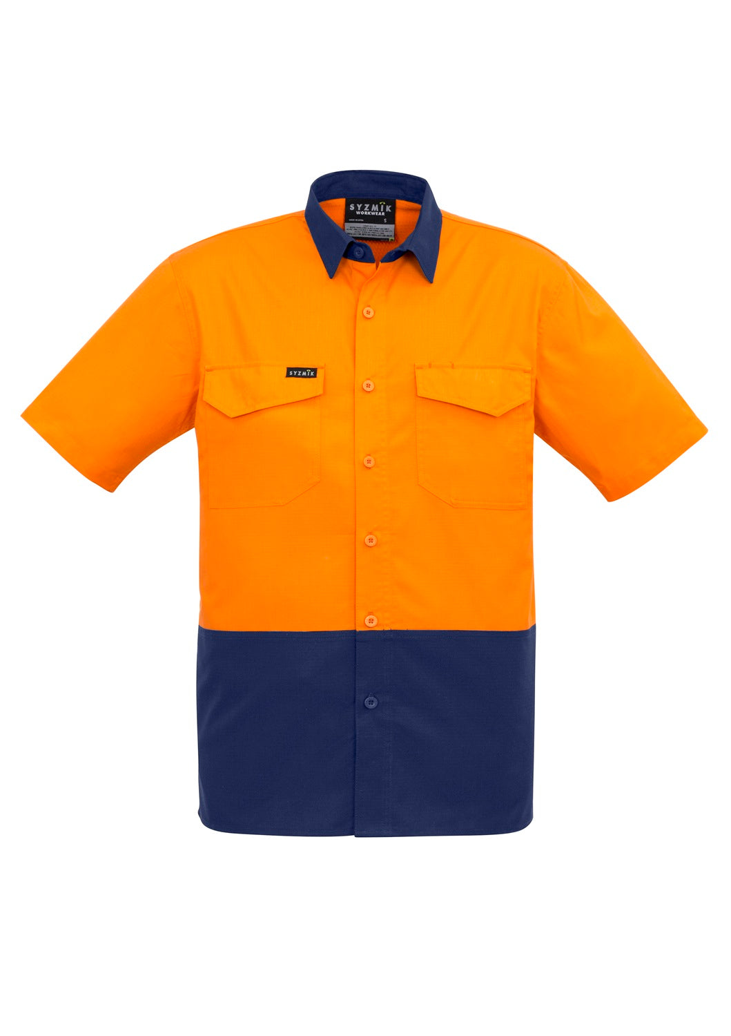Syzmik Mens Rugged Cooling Hi Vis Short Sleeve Shirt ZW815 CLEARANCE