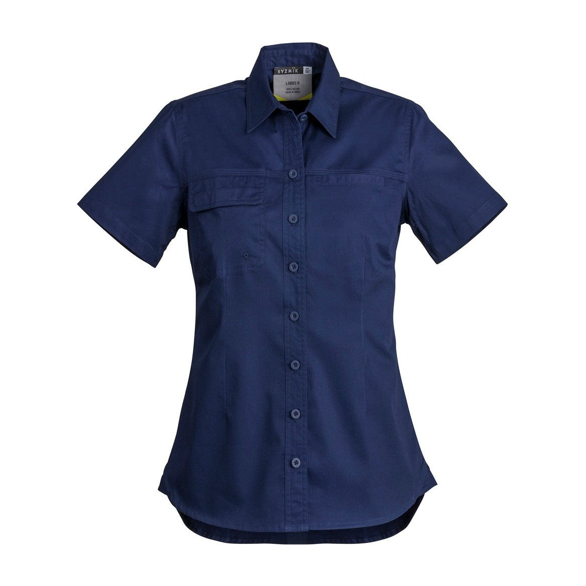 Syzmik Womens Lightweight Tradie Short Sleeve Shirt ZWL120 CLEARANCE in Blue