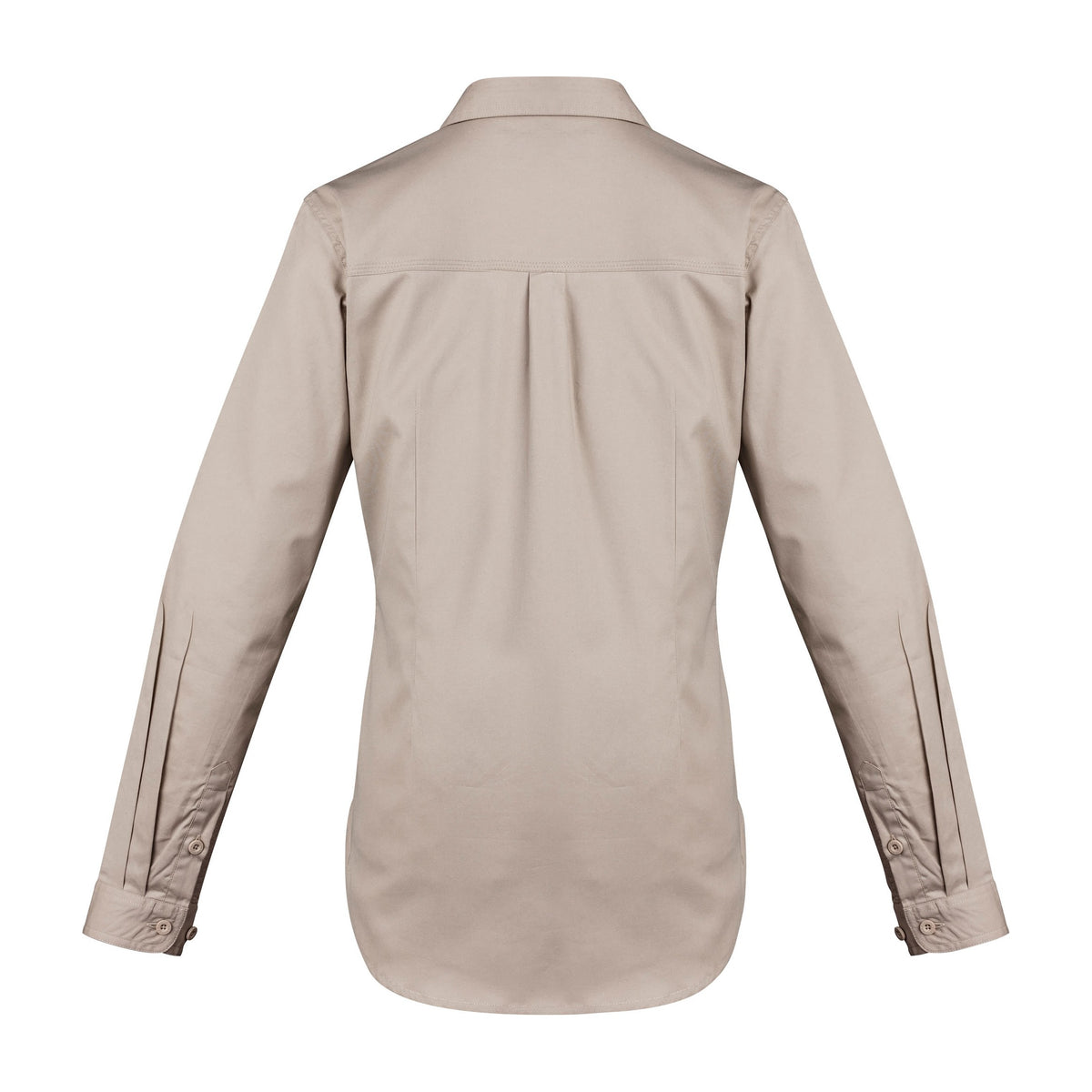 Syzmik Womens Lightweight Tradie Long Sleeve Shirt ZWL121 in Sand, view 2