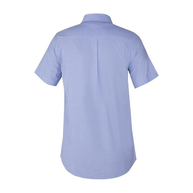 Pilbara Mens Chambray Short Sleeve Shirt RMPC007S in Chambray Blue, back view