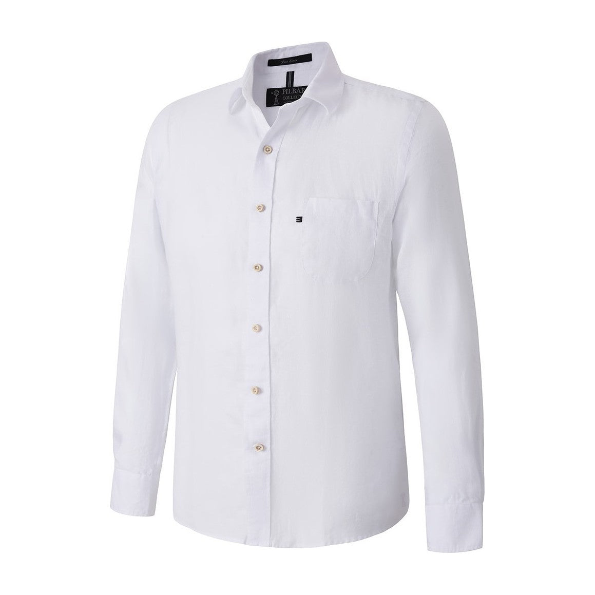 Pilbara Mens Linen Long Sleeve Shirt RMPC055 in White