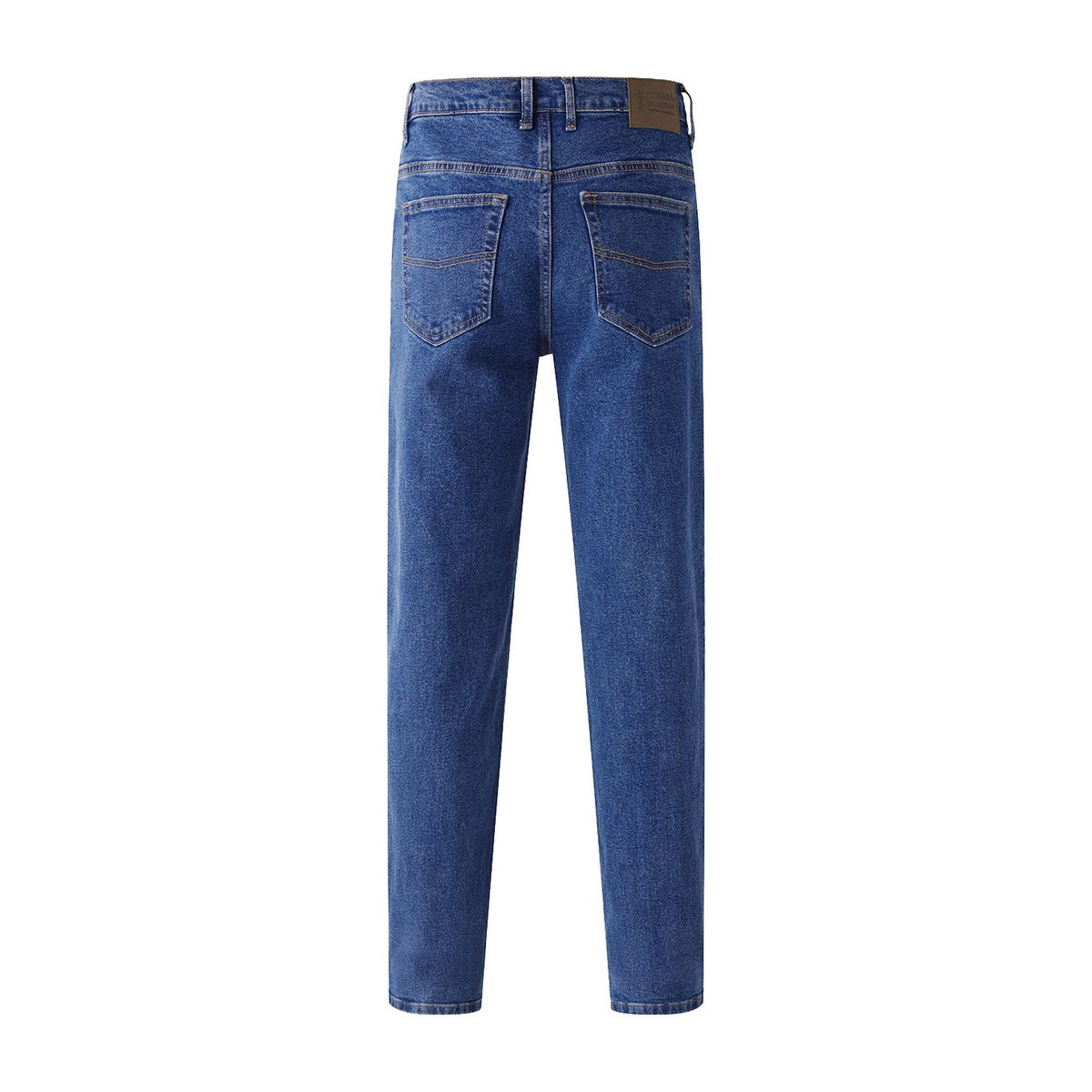 Pilbara Mens Stretch Denim Jeans RM110SD in Mid Blue, back view