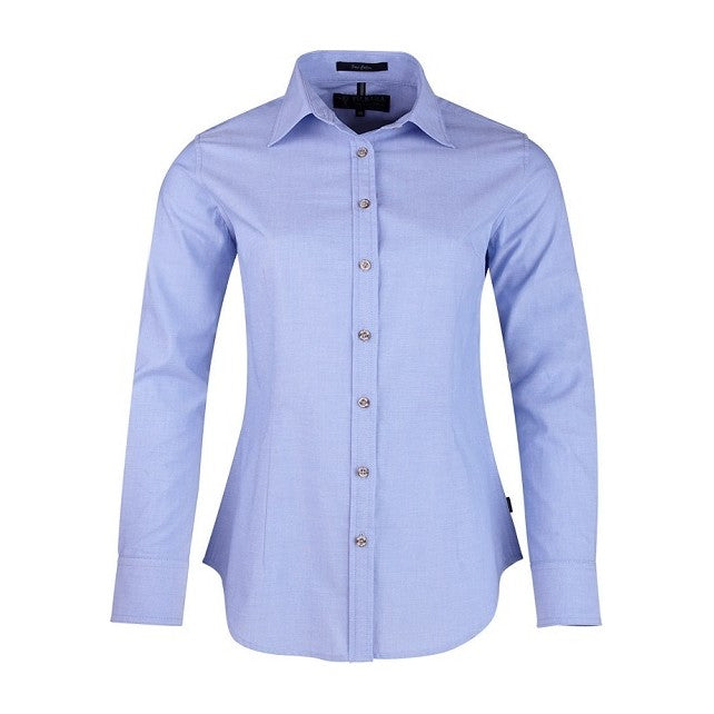 Pilbara Womens Chambray Long Sleeve Shirt RMPC006 in Chambray Blue