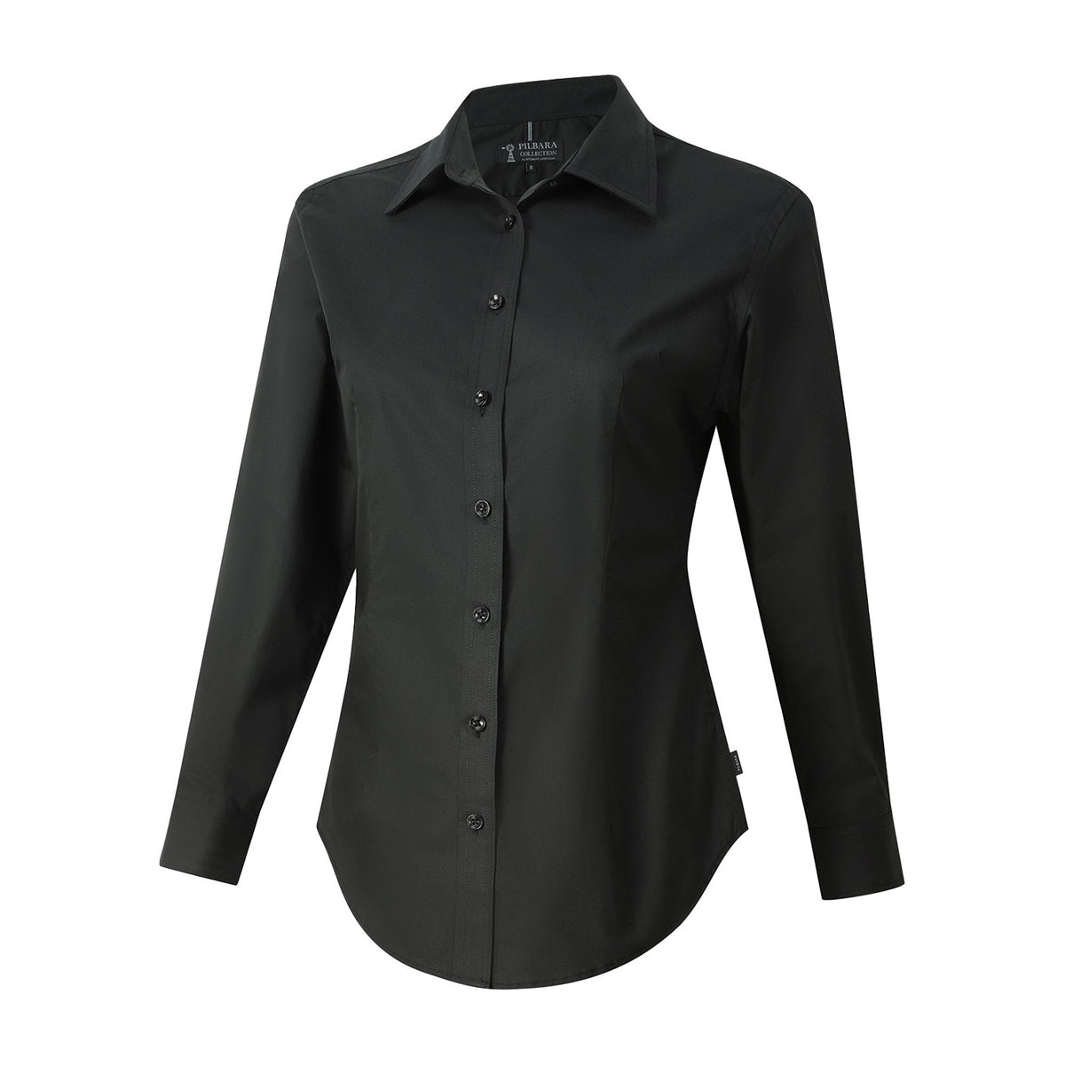 Pilbara Womens Premium Twill Long Sleeve Shirt RMPC210 in Black