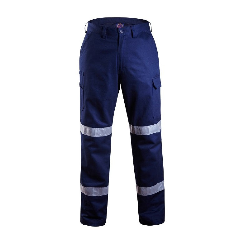 Ritemate Cargo Trousers 50MM Reflective Tape RM1004R in Navy
