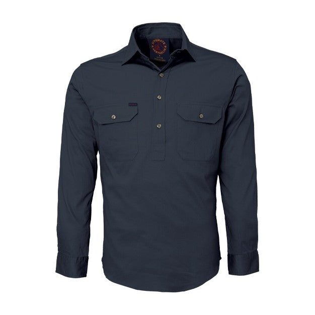 Ritemate Closed Front Long Sleeve Shirt RM100CF in Bottle