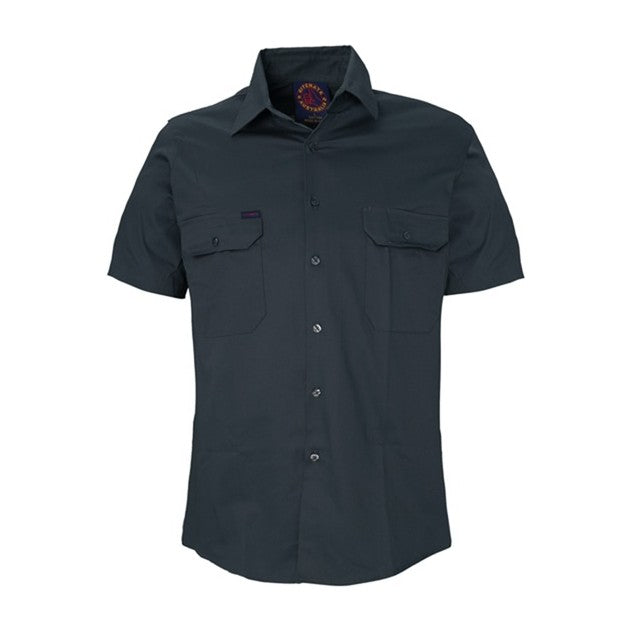 Ritemate Open Front Short Sleeve Shirt RM1000S in Bottle