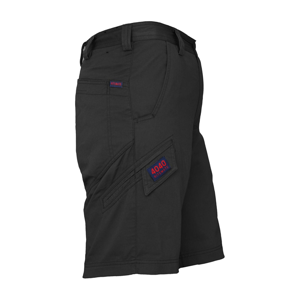 Ritemate Unisex Light Weight Cargo Short RM4040 in Black, right view