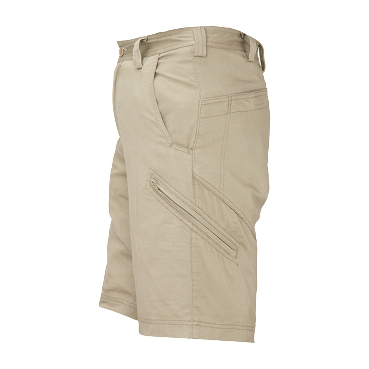 Ritemate Unisex Light Weight Cargo Short RM4040 in Khaki, left view