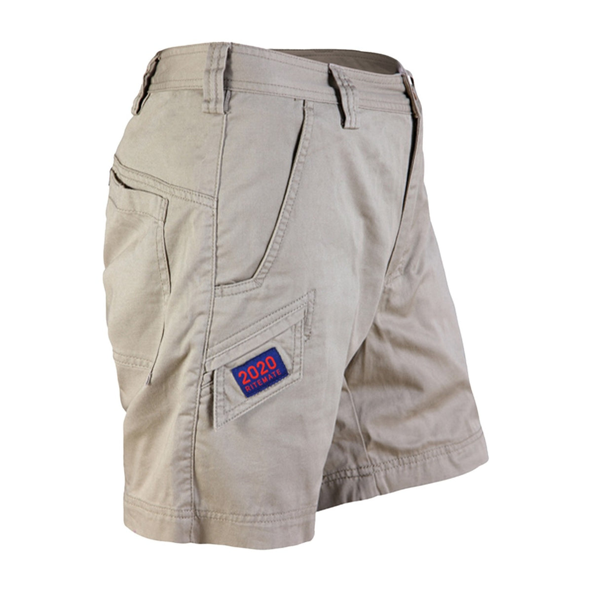Ritemate Unisex Light Weight Narrow Leg Shorts RM2020 in Khaki, right view