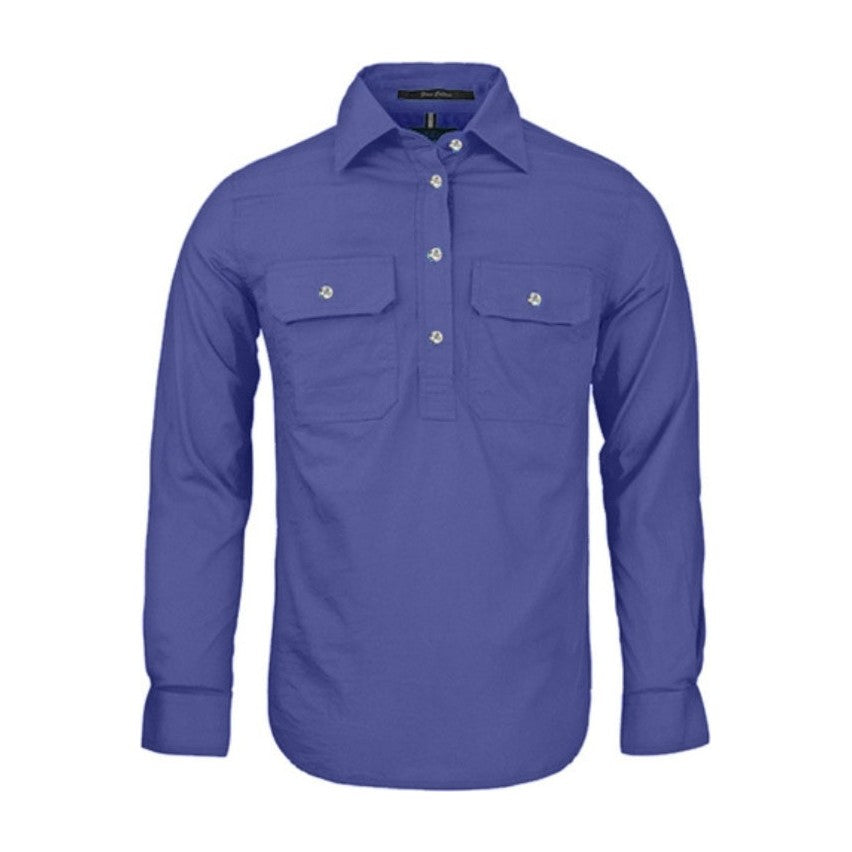 Pilbara Womens Closed Front Long Sleeve Shirt RM300CF in Lavender