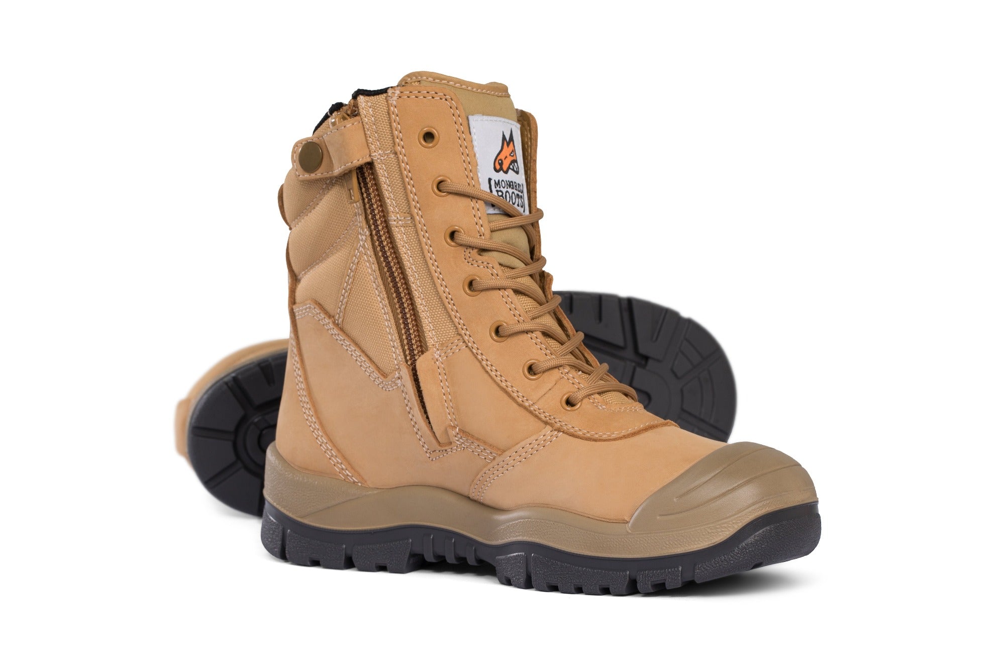 Mongrel High Leg ZipSider Boot with Scuff Cap - Wheat 451050