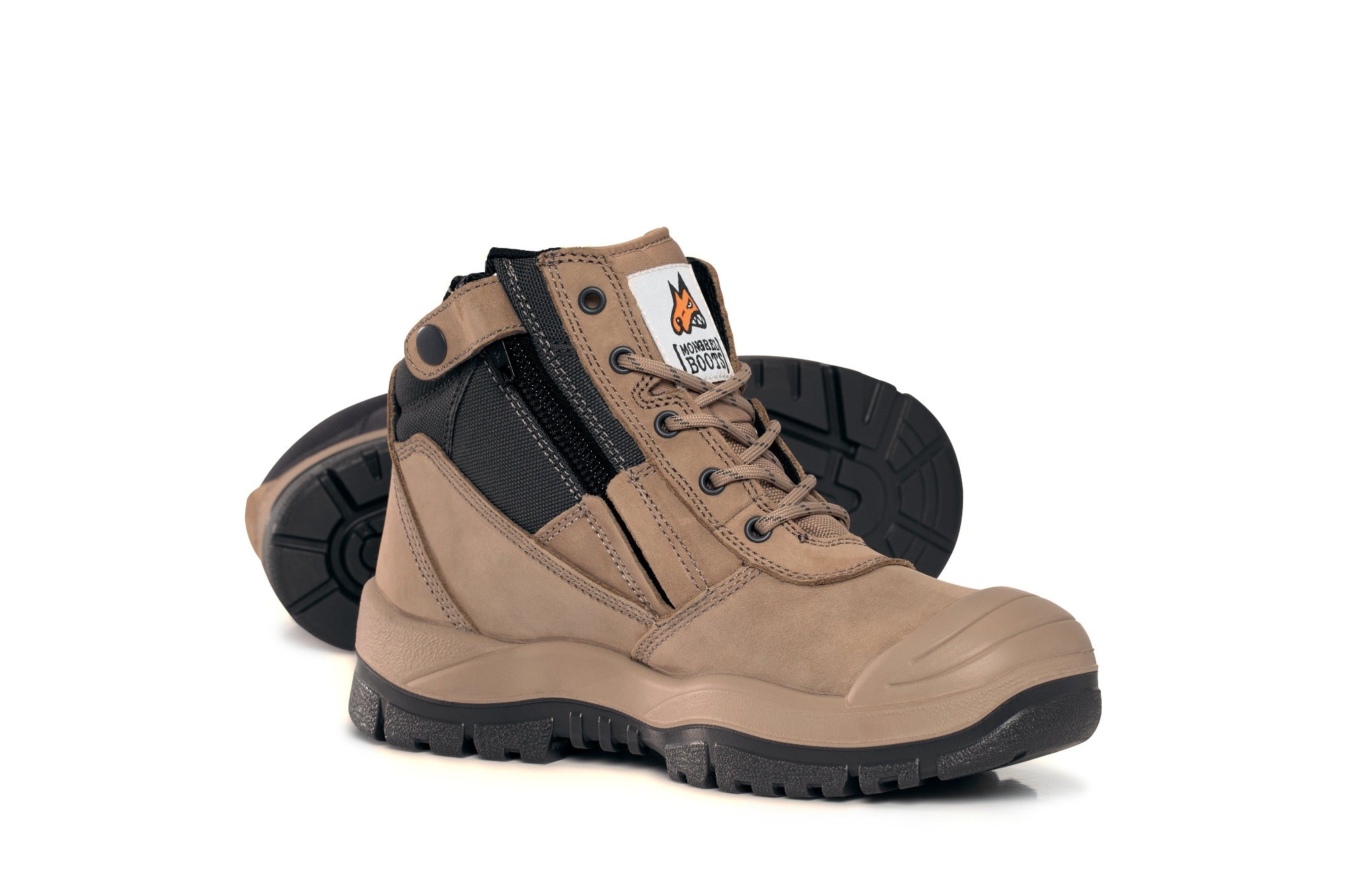 Mongrel ZipSider Boot with Scuff Cap - Stone 461060